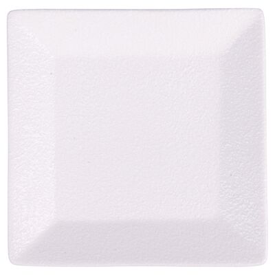Square plate 13.5x13.5 cm in stoneware, Horeca White