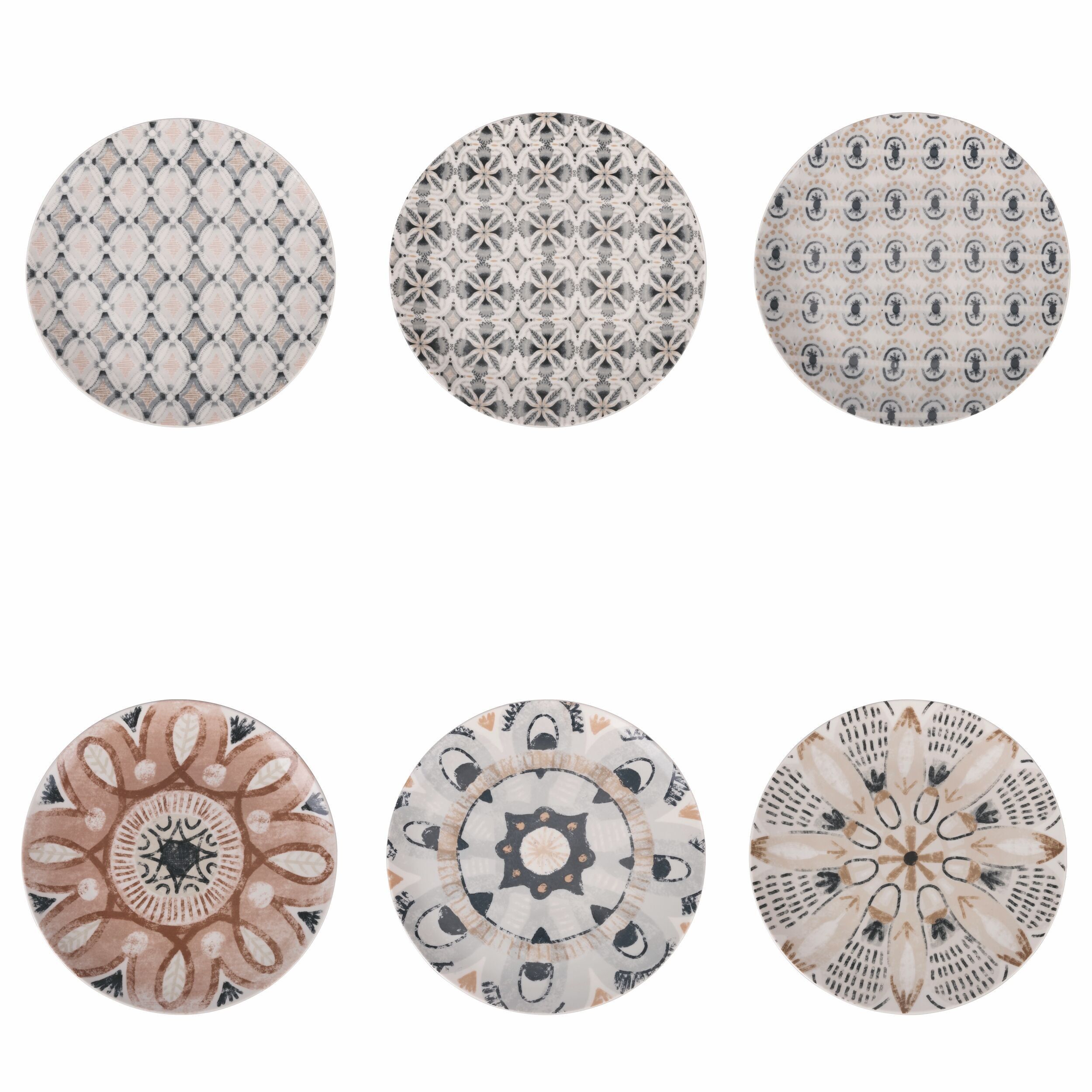 Porcelain fruit plate, boho chic style, Bohemian