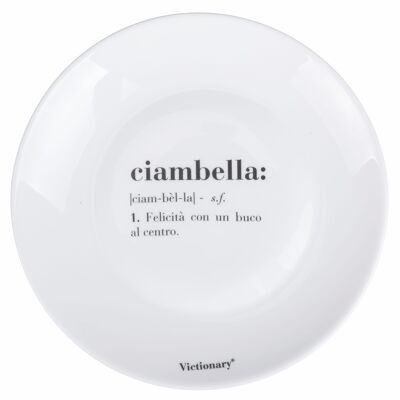 Round fruit plate 20.5 cm in opaline glass, Victionary Ciambella
