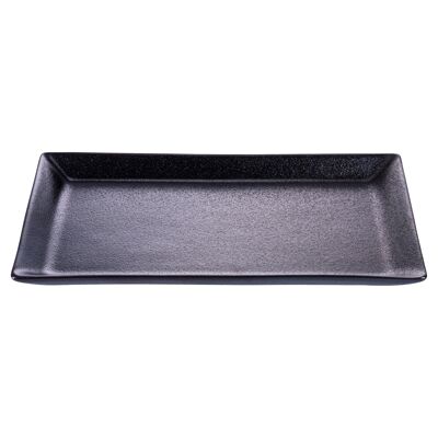 Assiette rectangulaire 29x16 cm en grès, Horeca Black