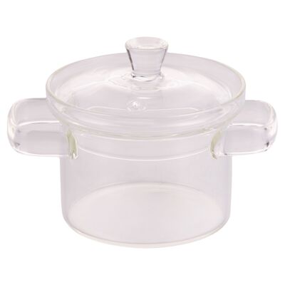 Container with lid 150 ml in borosilicate glass, Glass