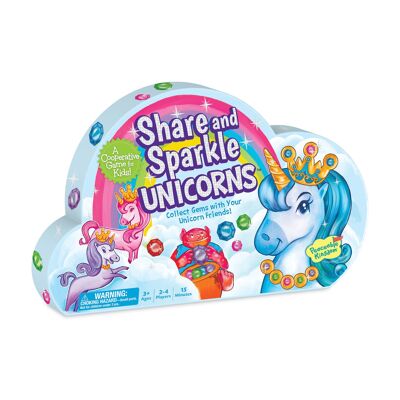 Gioco cooperativo Peaceable Kingdom - Condividi e fai brillare gli unicorni