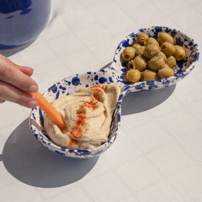 Ceramic Appetizer Tray – Tray for Appetizers, Sauces, and Snacks / PERSIA Model – Made in Spain