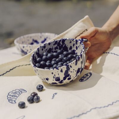 Handmade Ceramic Bowl with Handle – Handcrafted in Spain – For Soups, Cereals, and Snacks | PERSIA