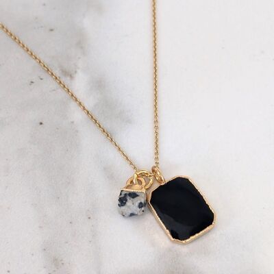 Le collier Duo Onyx Noir
