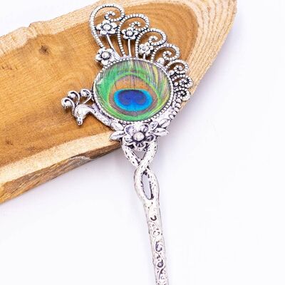 Metal and Color Hair Stick