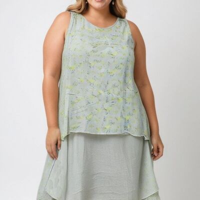 Completo sottoveste bianca + top (T22317&WHITE)