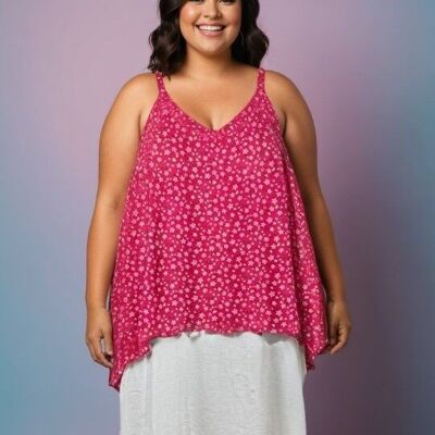Ensemble fond de robe + top rose (T22317&ROSE)