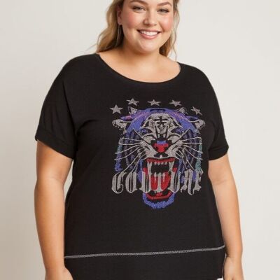 Black Tiger Head T-shirt (T51946&BLACK)
