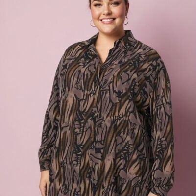 Camisa con estampado topo (T1265&TAUPE)
