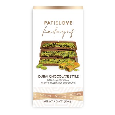 Cioccolato al latte pistacchio e Kadayif, 200G