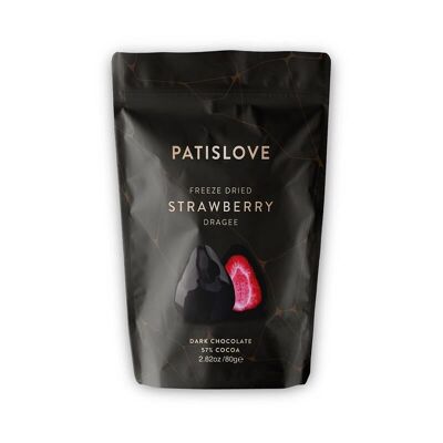 Chocolat noir Dragée Fraise, 80G