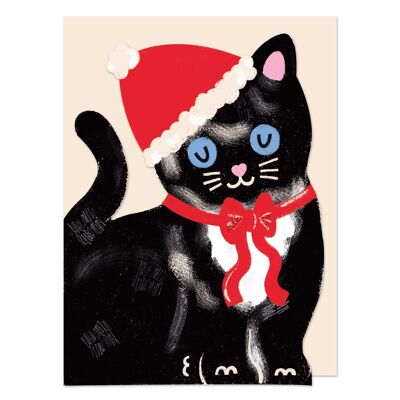 Gatito navideño blanco y negro (BOM09)