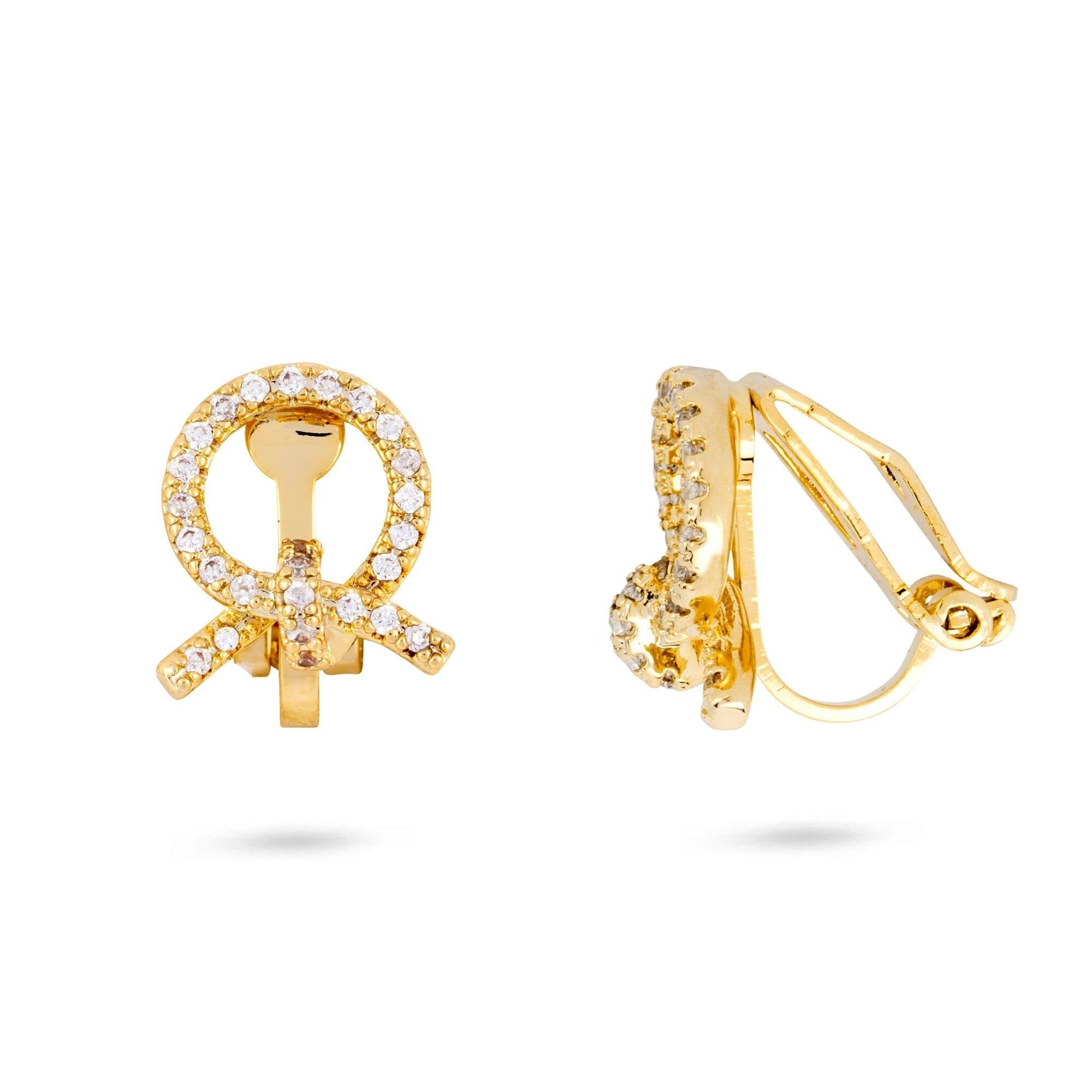 Orecchini a clip con fiocco rotondo