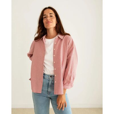 Burgundy Vichy Shirt