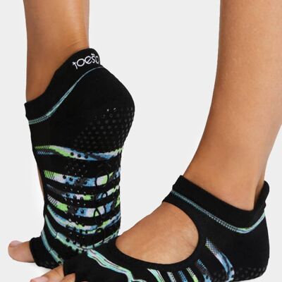Chaussettes de yoga mi-orteils ToeSox Bellarina Tec pour femmes