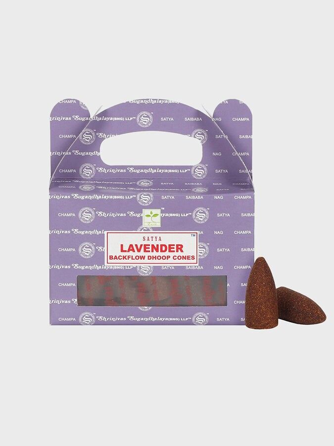 Coni Satya Backflow Dhoop - Confezione da 24 - Lavanda