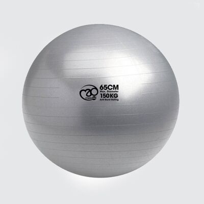 Yoga Mad Anti-burst Swiss Ball With Pump 65cm - Silver