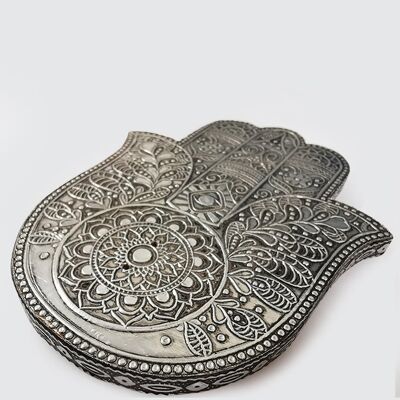 Portaincenso in rilievo a mano Namaste Hamsa