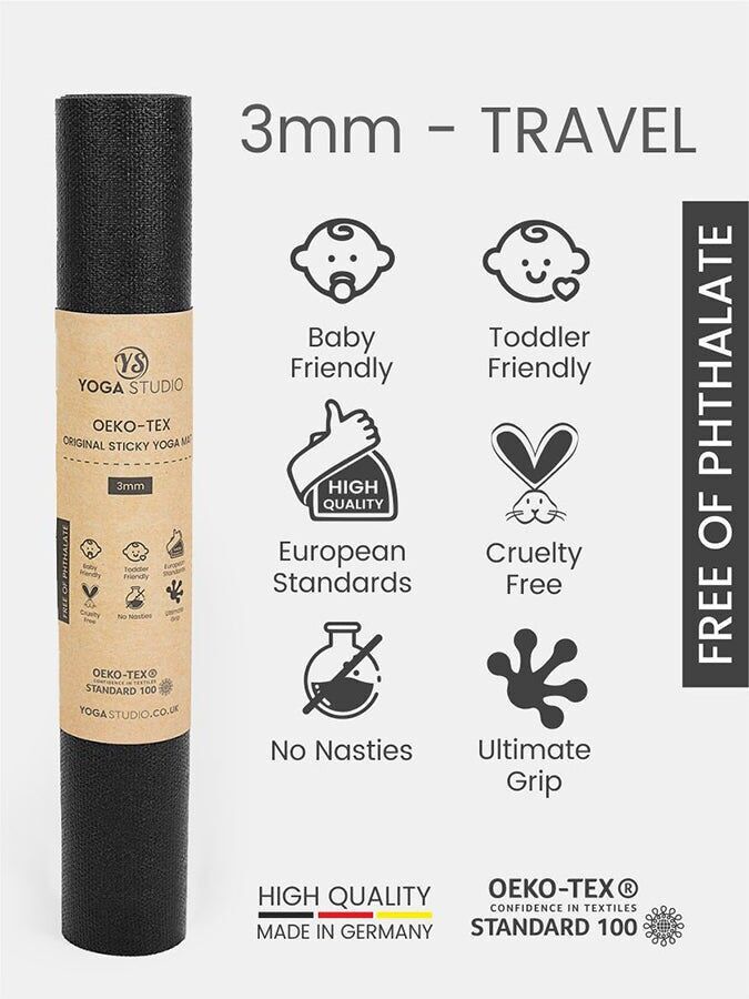 Yoga Studio Oeko-Tex Travel Yoga Mat 3mm