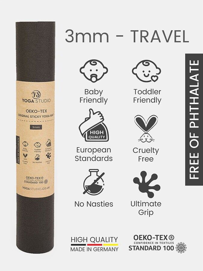 Yoga Studio Oeko-Tex Travel Yoga Mat 3mm