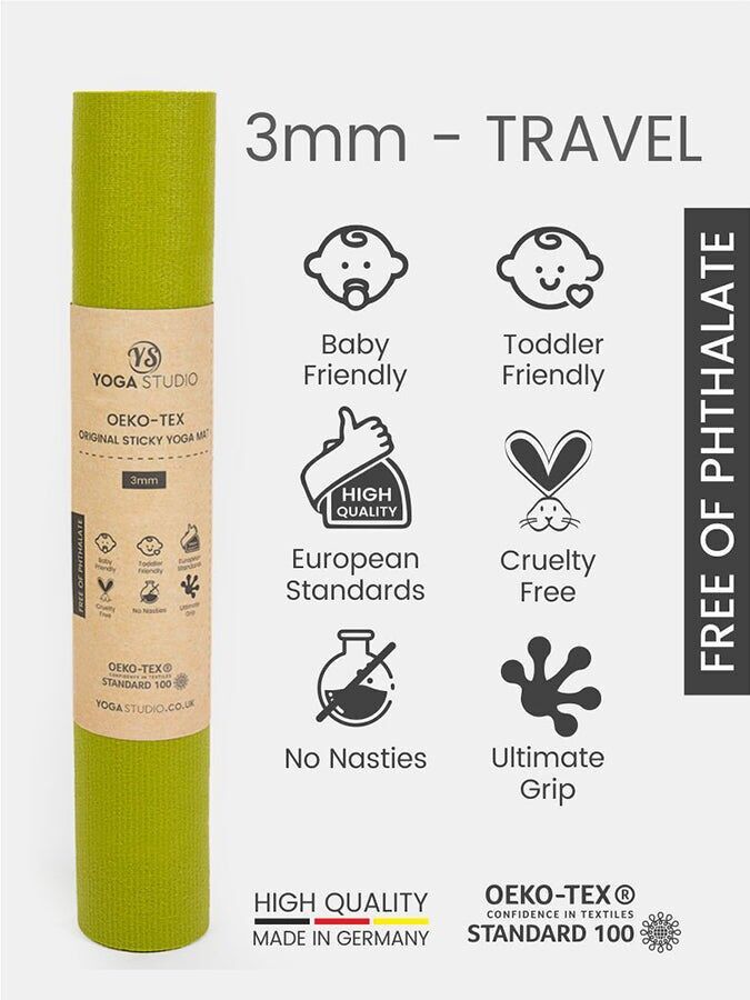 Yoga Studio Oeko-Tex Travel Yoga Mat 3mm