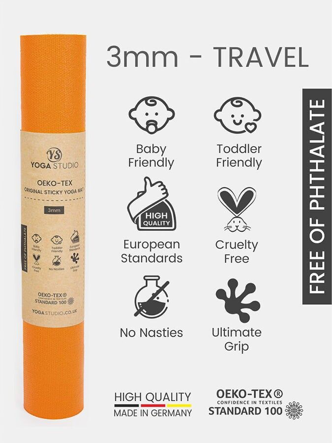 Yoga Studio Oeko-Tex Travel Yoga Mat 3mm
