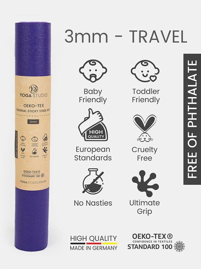 Yoga Studio Oeko-Tex Travel Yoga Mat 3mm