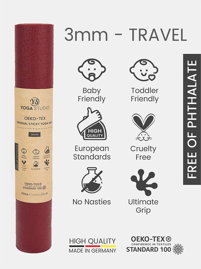 Yoga Studio Oeko-Tex Travel Yoga Mat 3mm