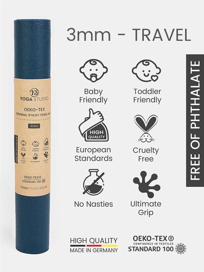 Yoga Studio Oeko-Tex Travel Yoga Mat 3mm