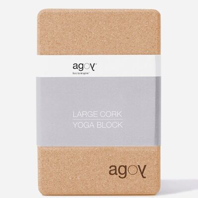 Blocco yoga in sughero grande Agoy