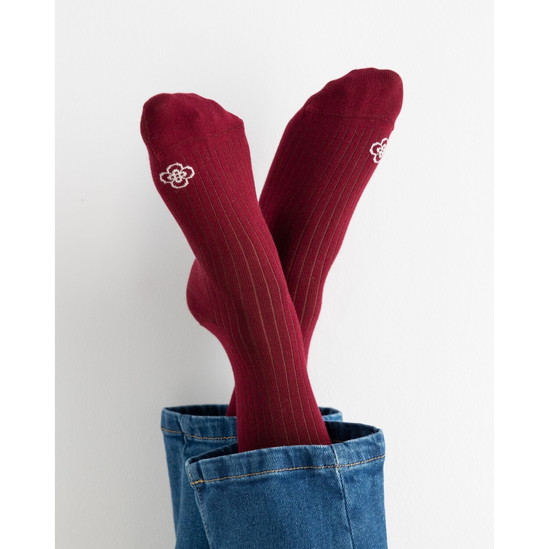 Barefoot Burgunder Socken