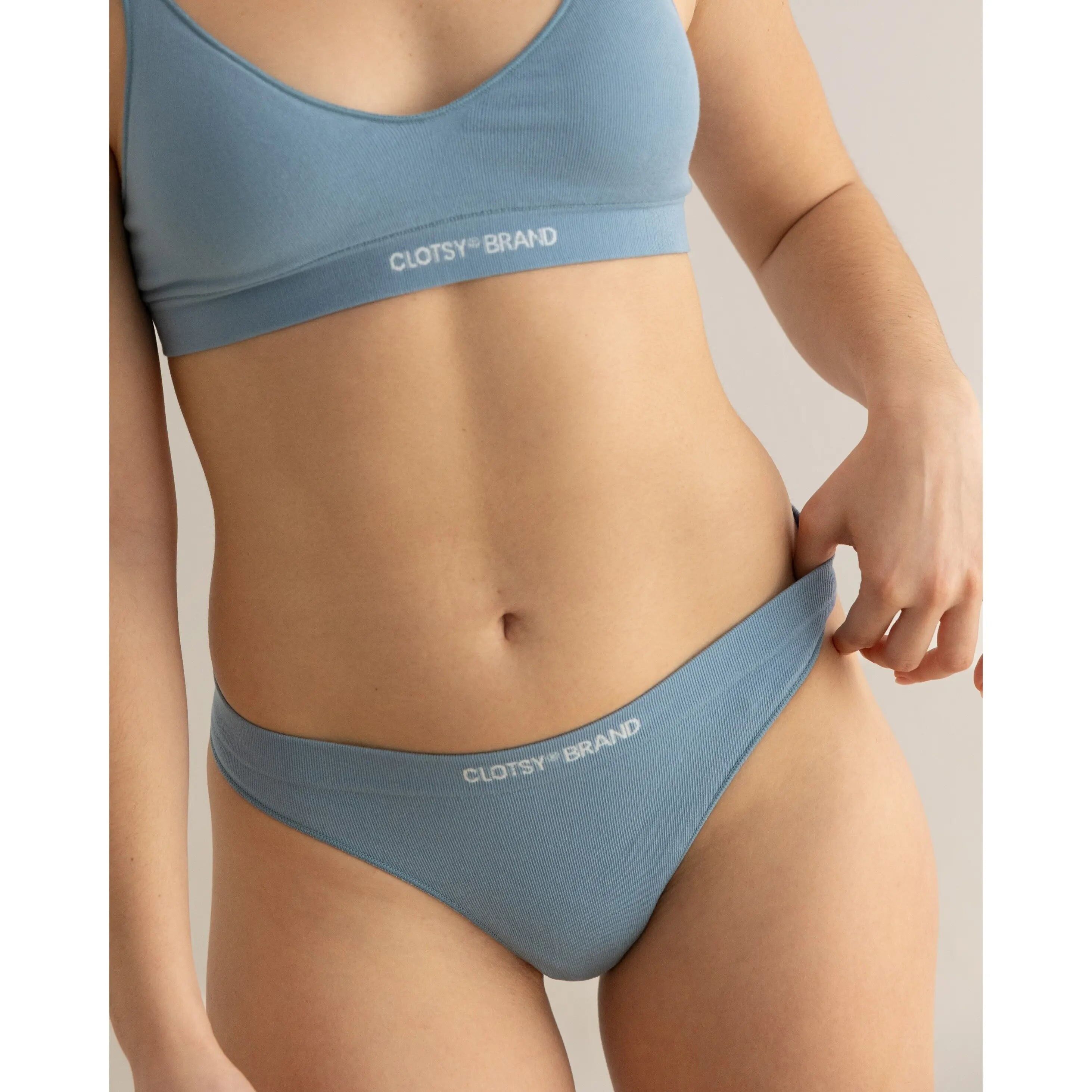 Culotte string bleue