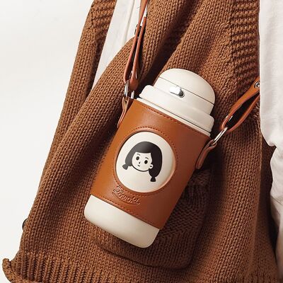 Botella térmica con pajita para uso diario