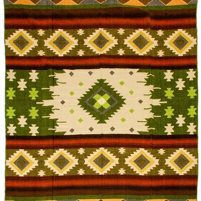 Couverture Alpaga natif Quilotoa 190 cm x 225 cm Vert