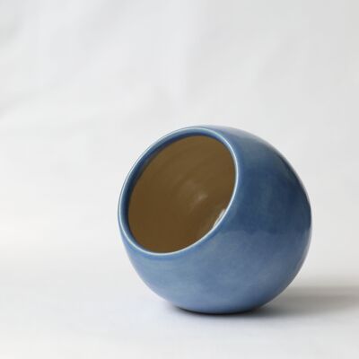 Pacific Blue Handmade Ceramic Salt Pig | Salt Cellar