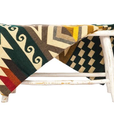 Manta nativa de alpaca Cayambe 190 cm x 225 cm Verde