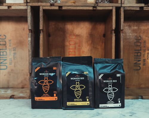 3 Pack Whole Bean Coffee Bundle 227G - Victoria Mill, Little Greene, Piccadilly Mill