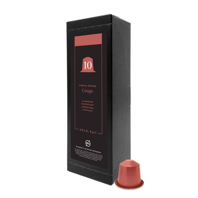 Capsule Compatibili Nespresso® In Alluminio Monorigine Congo (5x10)