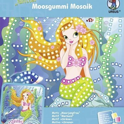 Moosgummi-Mosaik "Glitter Meerjungfrau"