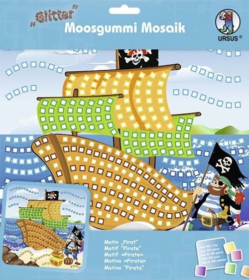Moosgummi-Mosaik "Glitter Pirat"