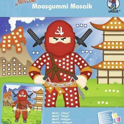 Moosgummi-Mosaik "Ninja Kämpfer"