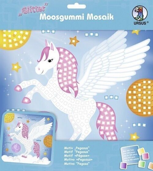 Moosgummi-Mosaik "Glitter Pegasus"