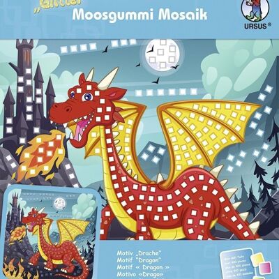 Moosgummi-Mosaik "Glitter Drache"