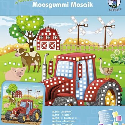 Moosgummi-Mosaik "Glitter Traktor"
