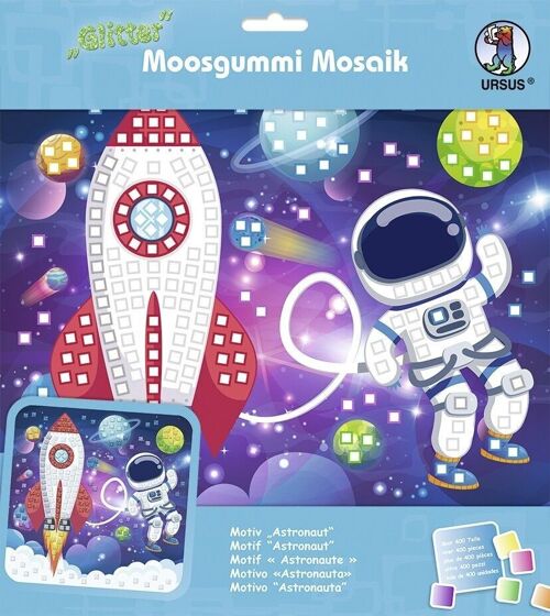 Moosgummi-Mosaik "Glitter Astronaut"