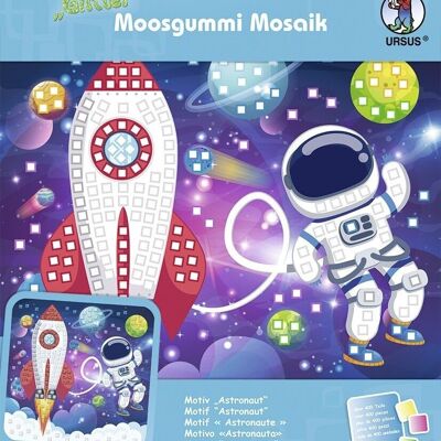 Moosgummi-Mosaik "Glitter Astronaut"