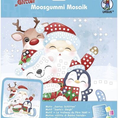 Moosgummi-Mosaik "Santas Schlitten"