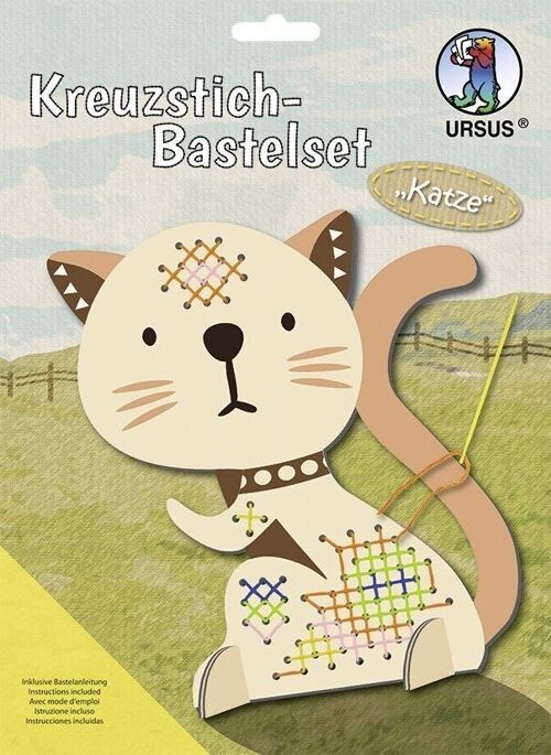 Kreuzstich-Bastelset "Katze"