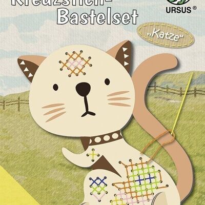 Kreuzstich-Bastelset "Katze"